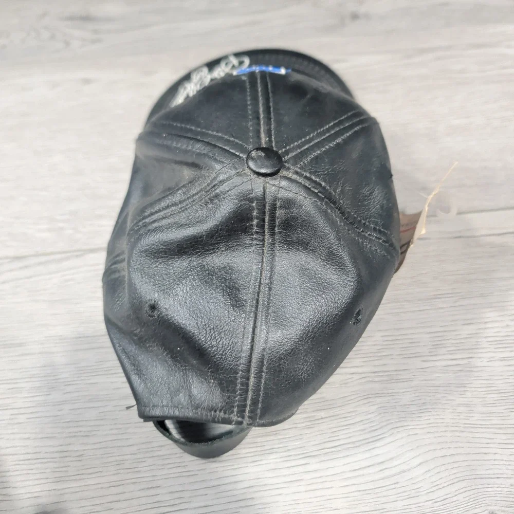 Vintage Modern Headwear‎ Hat Black Leather Dale Earnhardt GM NASCAR Racing USA